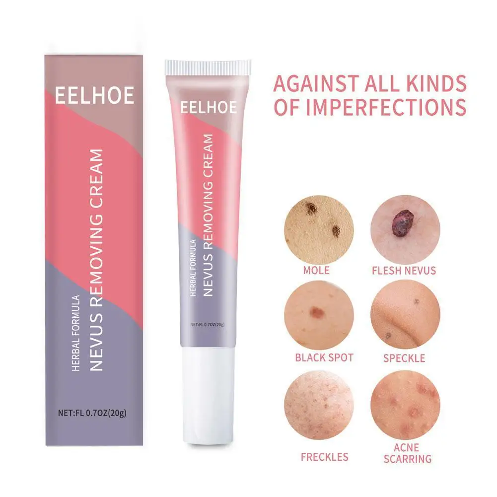 

Skin Care Women Face Cleaning Nevus Mole Removing Cream Whitening Facial Acne Mark Repair Paste Serum Herbal Formula