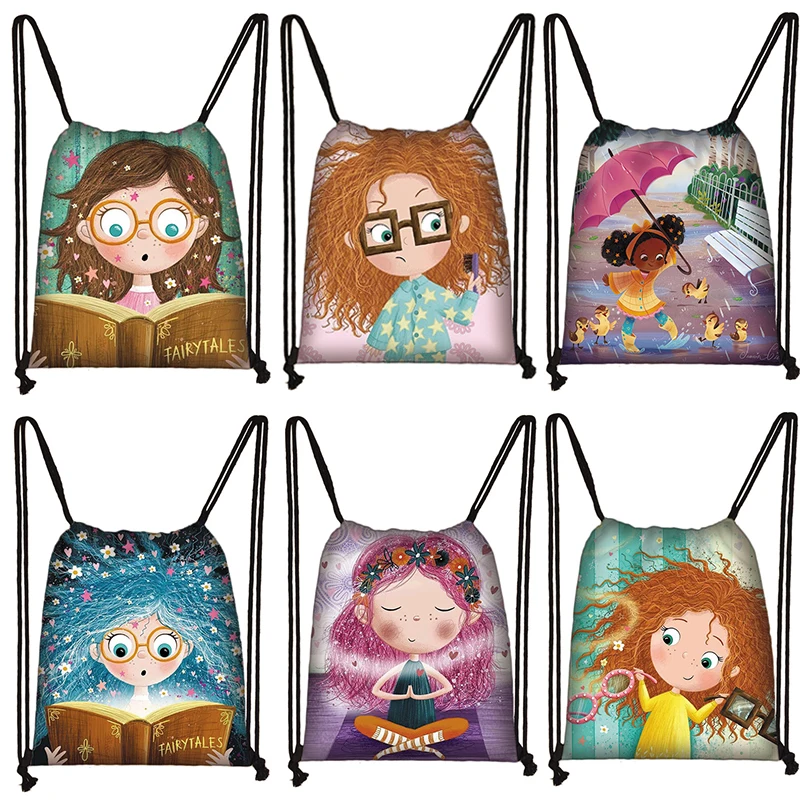 Волшебная африканская сумка на шнурке для девочек модный рюкзак чтения и книг