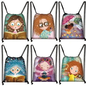 Волшебная африканская сумка на шнурке для девочек, модный рюкзак для чтения и книг для девушек, Женская дорожная складная сумка для хранения