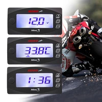 dropshipping motorcycle koso led display mini 3 in 1 meter water temptimevolt motorbike voltmeter for scooter accessories