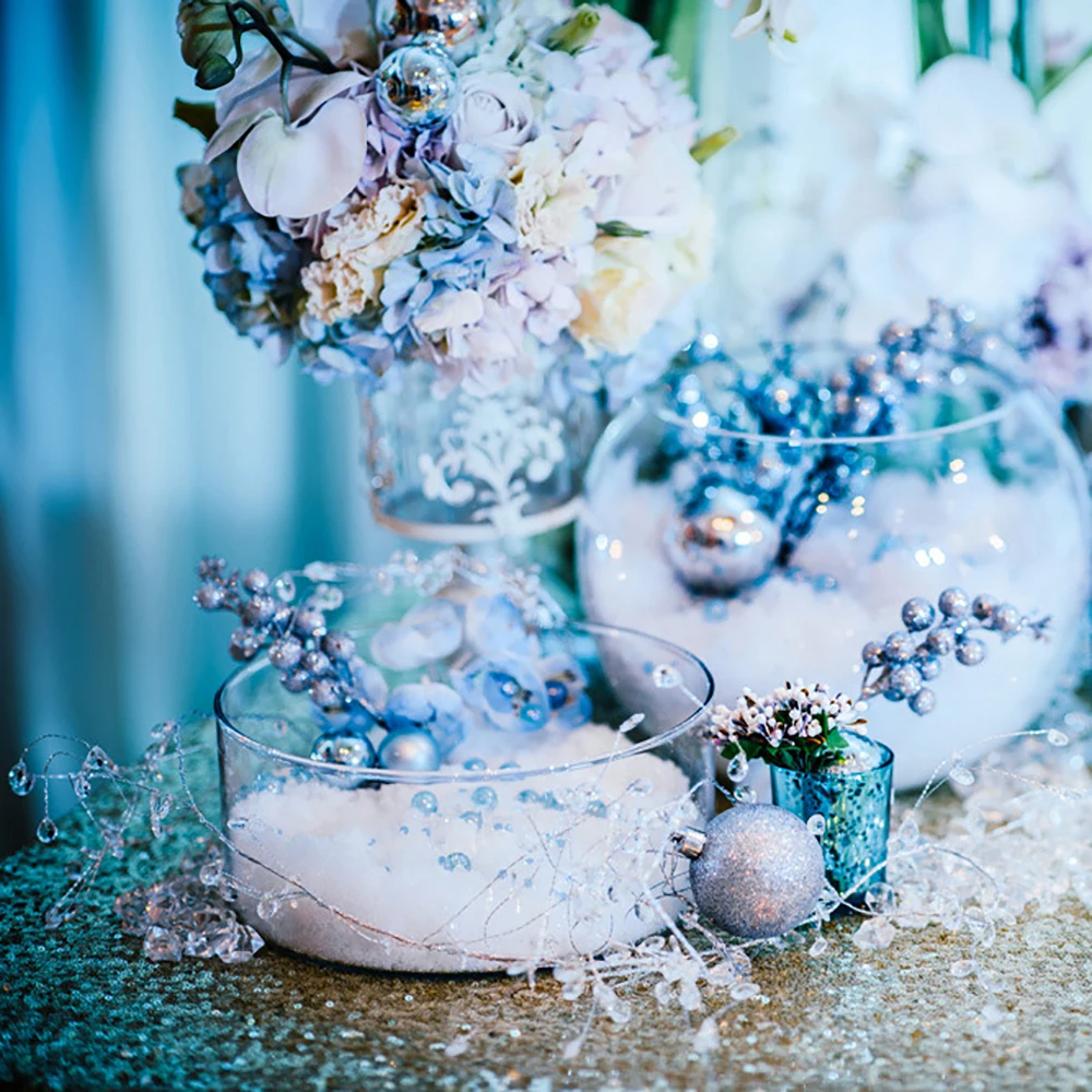 Прозрачные хрустальные бусины гирлянда из акриловых пластиковых бусин льда