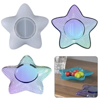 diy star shaped dish silicone mould cute wave point starfish tray resin mold handmade jewelry storage plate molds