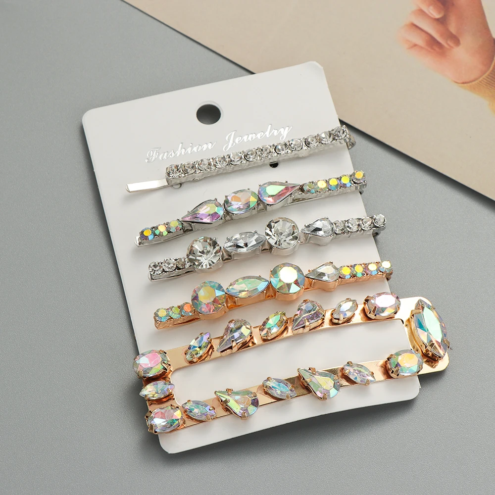 1 шт. шпилька для волос с горным хрусталем Заколки женщин очаровательные