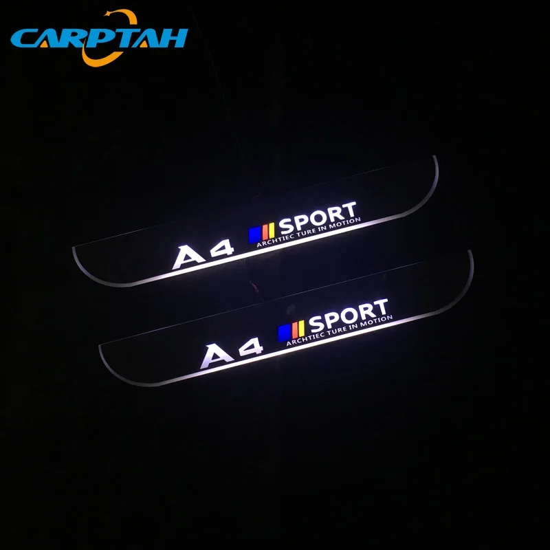 Движущийся светодиодный автомобильный светильник Накладка на порог двери