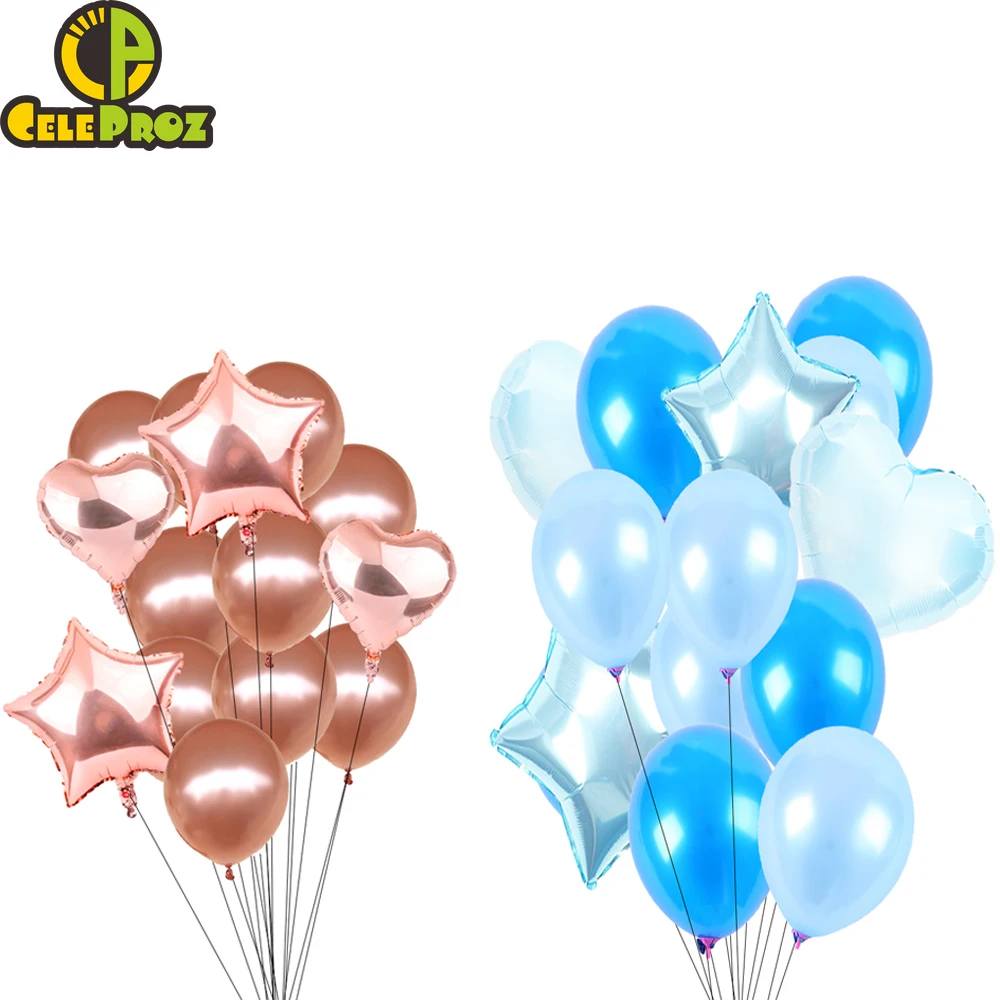 14 шт. мульти Balloons18Inch алюминиевая фольга 12 дюймов латексные воздушные шары для дня
