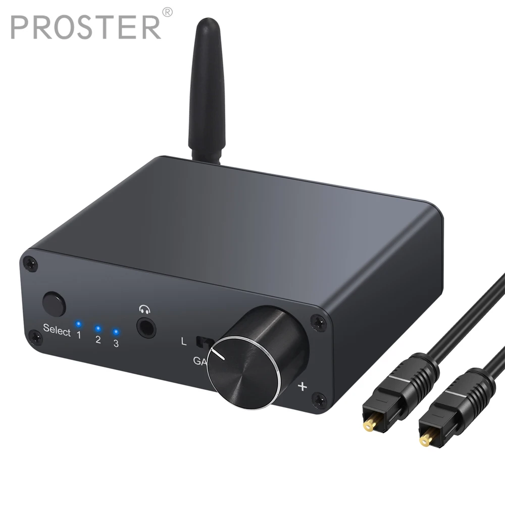 Преобразователь PROZOR Bluetooth DAC 192 кГц цифро аналоговый преобразователь с усилителем