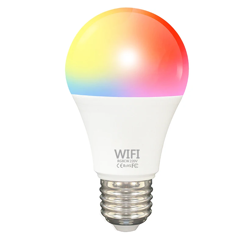 

Smart Wifi Bulb Dimming Light Bulb 9W RGBCW Smart Light Bulb Voice Control Work With Alexa Google Home Smart Light Bulb