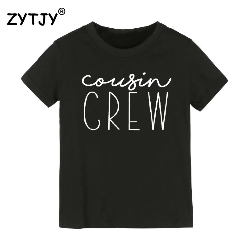 Cousin Crew Print Kids tshirt Boy Girl t shirt For Children Toddler Clothes Funny Tumblr Top Tees Drop Ship CZ-76
