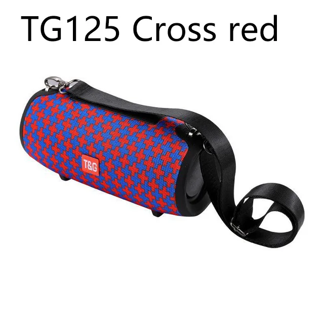 TG125cross red 40 Вт Bluetooth Колонка Портативная колонка динамик музыкальный плеер s Колонка Бумбокс с fm-радио Aux TF сабвуфер pk TG125 - Цвет: TG125cross red