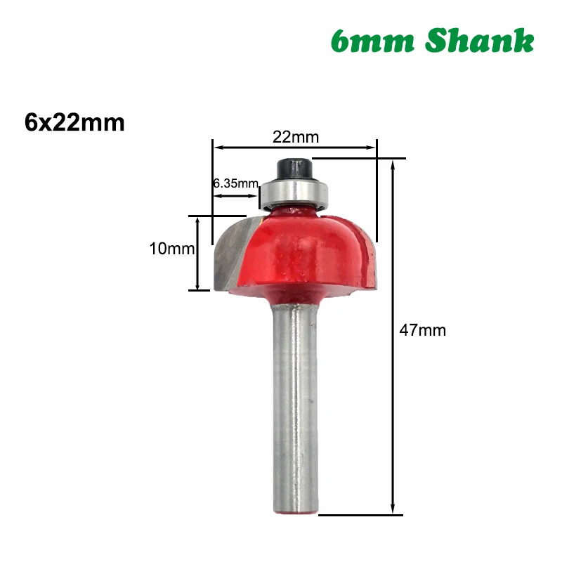 Фреза с хвостовиком 6 шт./компл. мм резьба по дереву деревообработка фреза бусина