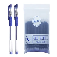 0 5mm0 38mm 50pcsset gel pen refill signature rods red blue black office school stationery supplies handles needle bullet tip