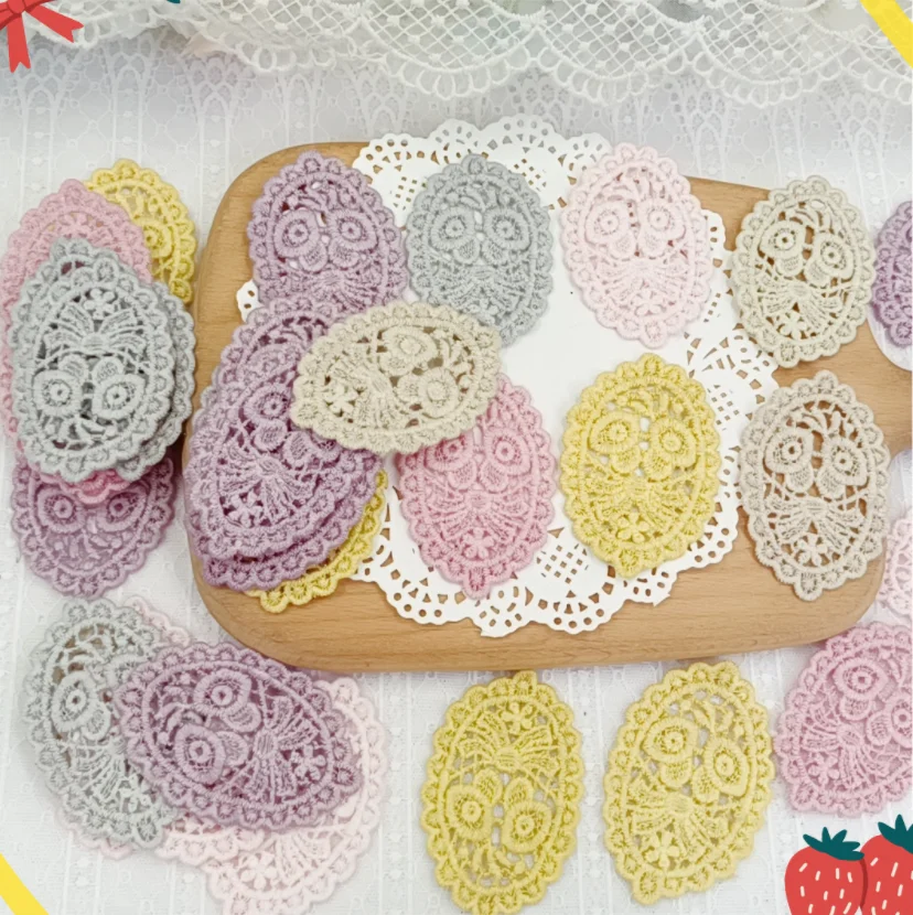 10 штук овальные 6 цветов вышитые свадебные декоративные шитье кружевные