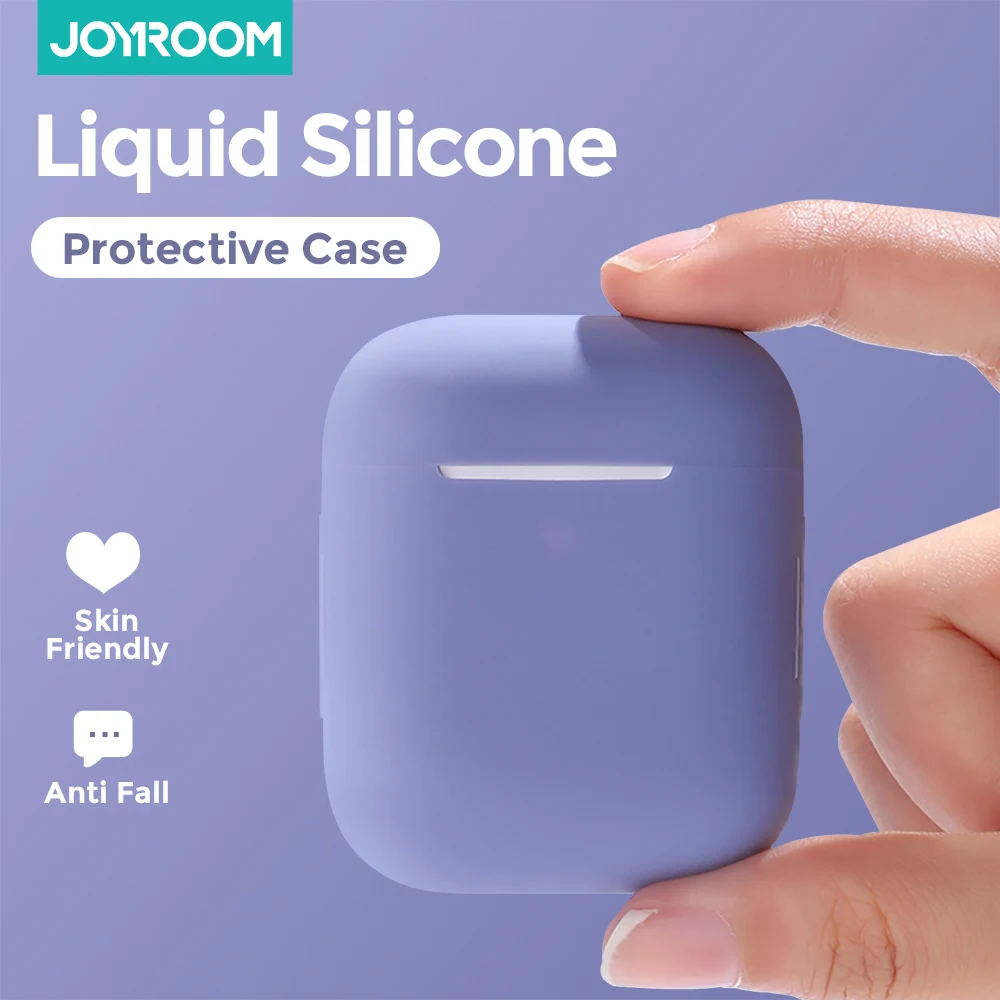 Жидкий силиконовый чехол Joyroom для Airpods Pro 1 2 однотонный супермягкий Apple 1/2