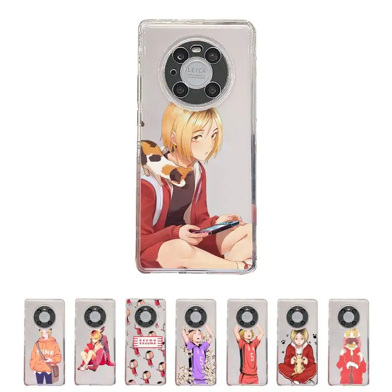 

Kenma Kozume of Haikyuu!! Phone Case Transparent For Huawei honor V 40 30 20 X note 10 pro lite max s Soft TPU Clear Mobile bags