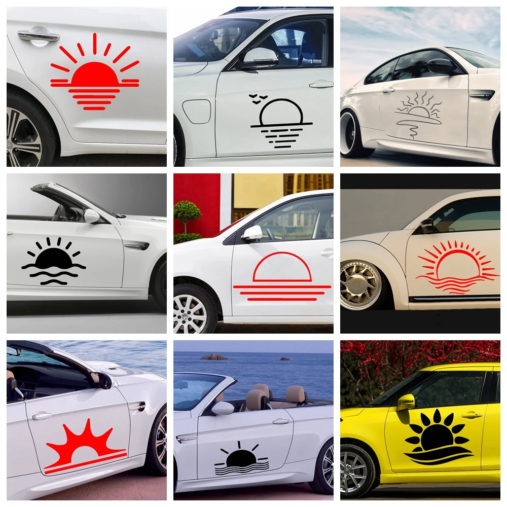 

Cartoon sun Carbon Sticker Vinyl Sticker Auto Laptop Car Door And Stickers Hood