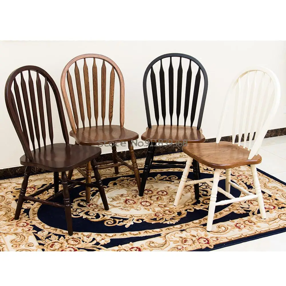 Обеденный стул из массива дерева Американский спинка для отдыха кафе