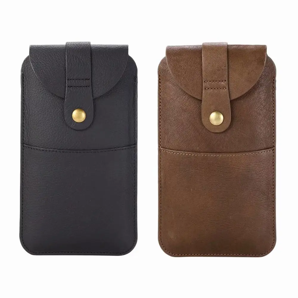 

Genuine Leather Waist Bag for Xiaomi Redmi Note 10 K40 Mi 10S Mi 11 Ultra Phone Belt Cover Case Phone Pouch Waist Clip Holster
