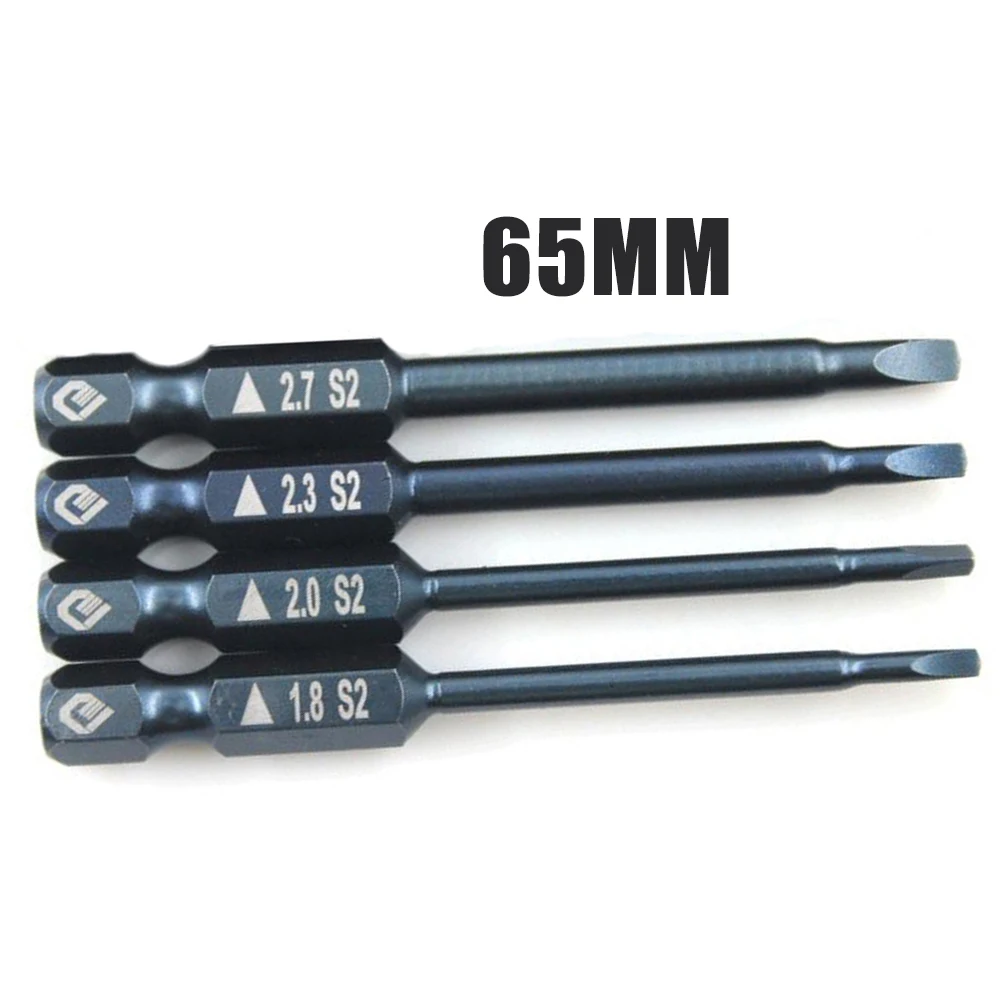 

4pcs 65mm 1/4 Hex Shank Triangle Electric Magnetic Safety Screwdriver Bit Set