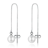 zemior long tassel 925 sterling silver drop earrings for women trendy shell pearl earrings elegant female jewelry ear drops