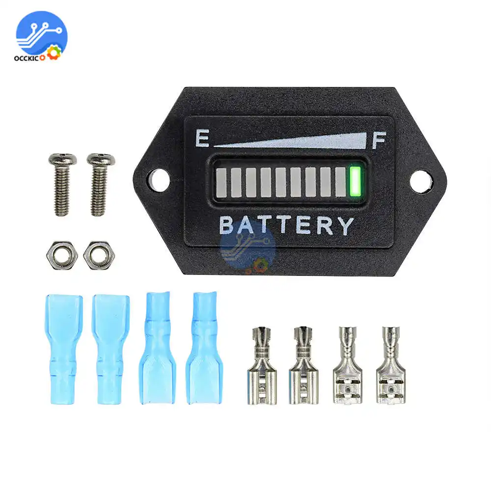 BMS 12 В 24 индикатор емкости батареи светодиодный дисплей банк мощности Измеритель