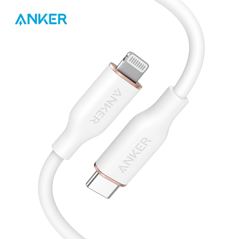 

Anker Powerline III Flow, USB C to Lightning Cable for iPhone 12 Pro Max / 12/11 Pro/X/XS/XR / 8 Plus, AirPods, (3 ft)