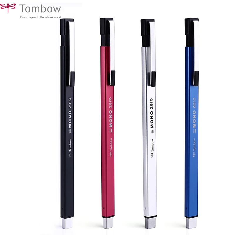 Металлическая ручка Tombow с мононулевым ластиком прямоугольная 2 5 мм x тонкая точка