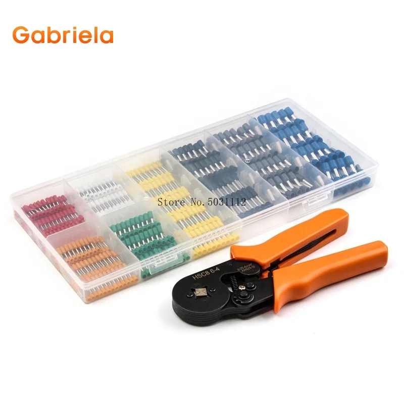 Обжимные наконечники для шнура 800 шт. обжимные клеммы изолированный соединитель