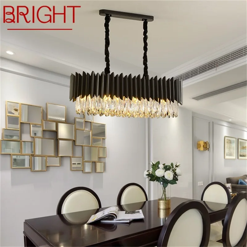 

BRIGHT Chandelier Lamp Fixtures Luxury Oval Pendant Light Postmodern Home LED for Living Dining Room