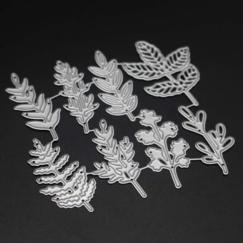 Металлические режущие штампы в виде цветочных листьев набор листочек тиснение