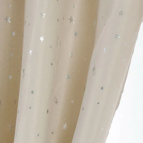Ivory Star Pattern Thermal Door Curtains Blackout Cloth Curtain Grommet Top 5 Colors for Bathroom Kitchen Bedroom Door Balcony DW1233 - Цвет: Ivory