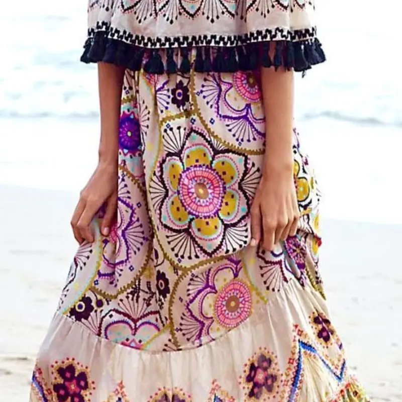 

Пляжные платья, купальники, женское платье-туника с рисунком, женское платье с ремнем для танцев, ацетатное платье для пляжа