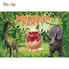 Вечерние виниловые фоны для фотосъемки новорожденных с изображением динозавра, леса, джунглей, дня рождения