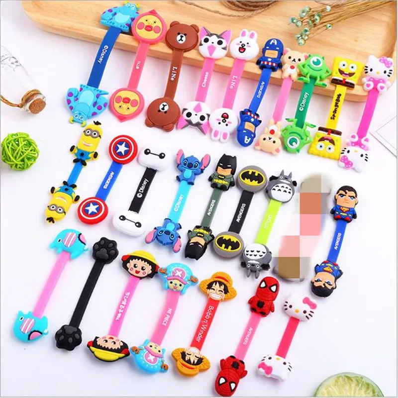 Мультяшный Кабельный органайзер защита от наматывания шнура держатель-маркер