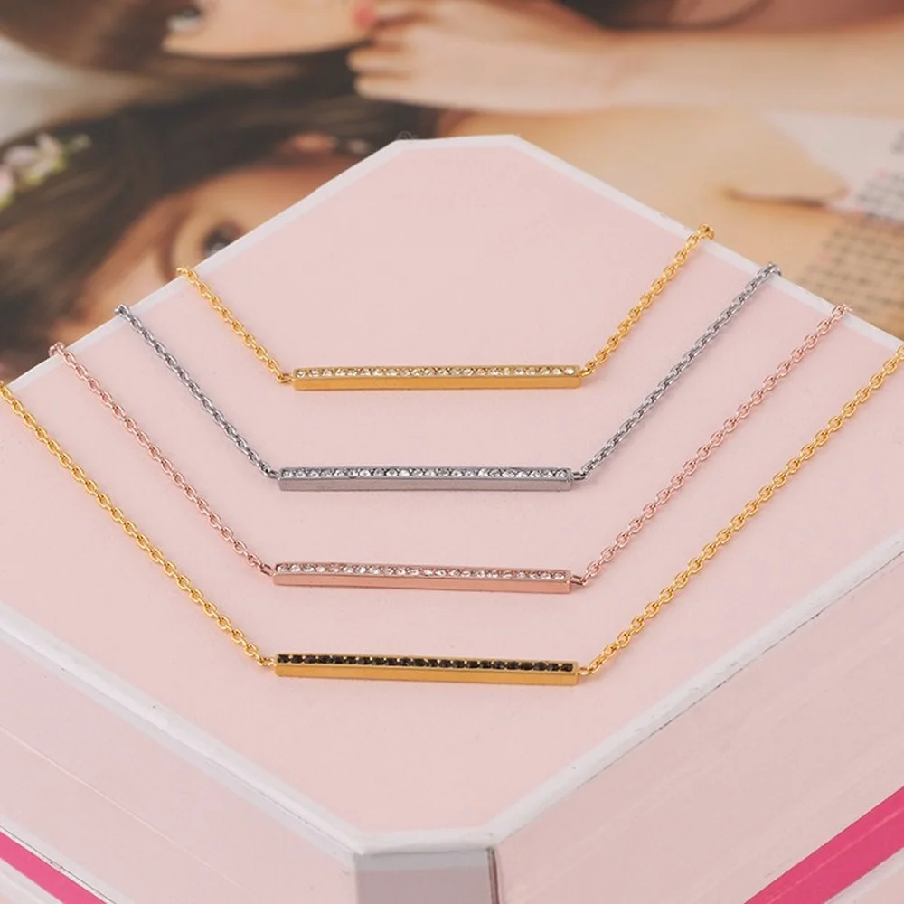 

Женское модное ювелирное изделие, инкрустированное цирконом, длинная планка, женское ювелирное ожерелье-цепочка, ожерелья для женщин