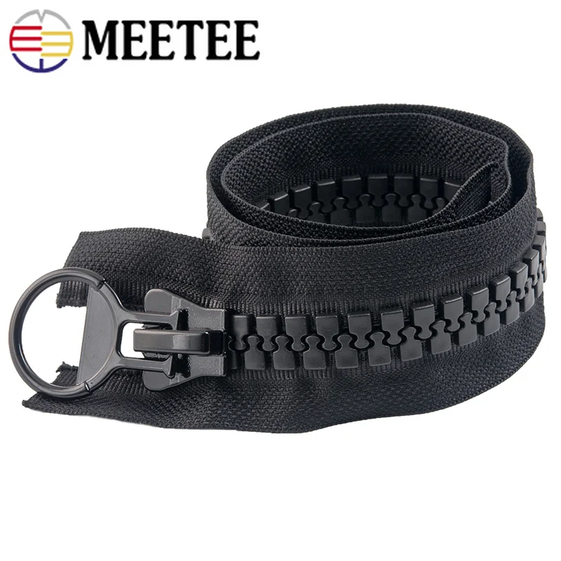 Meetee 20 #60/75/80/100/150/200 см очень большой полимерный молния белый и черный открытый