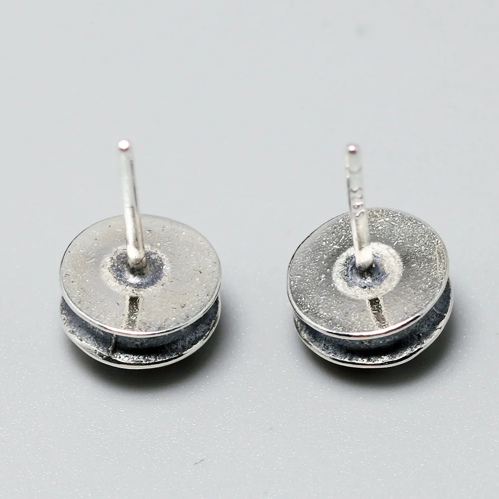 Подлинные 925 пробы серебряные серьги мантра для мужчин и женщин Ом Мани Падме Хум