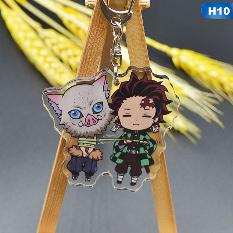 Аниме демон убийца: Kimetsu no Yaiba акриловый брелок для ключей Косплей Аниме Подарки