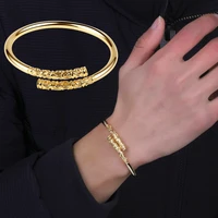 engraved charm cuff bracelet punk gold color trendy jewelry best gift for men women personality party accessories 2021