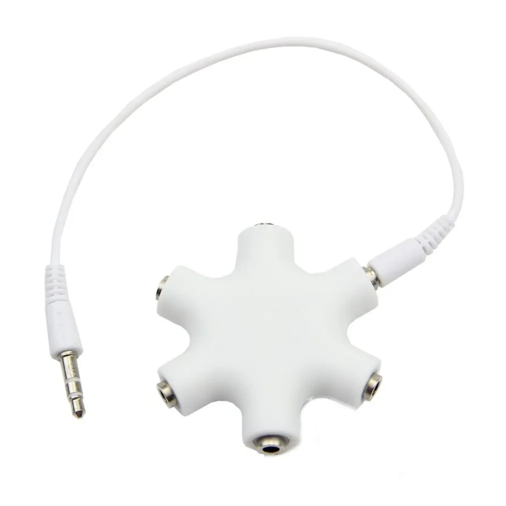 3 5 мм наушники стерео аудио сплиттер 1 папа на 2 4 порты кабель Jack гарнитура 6 Hub Way