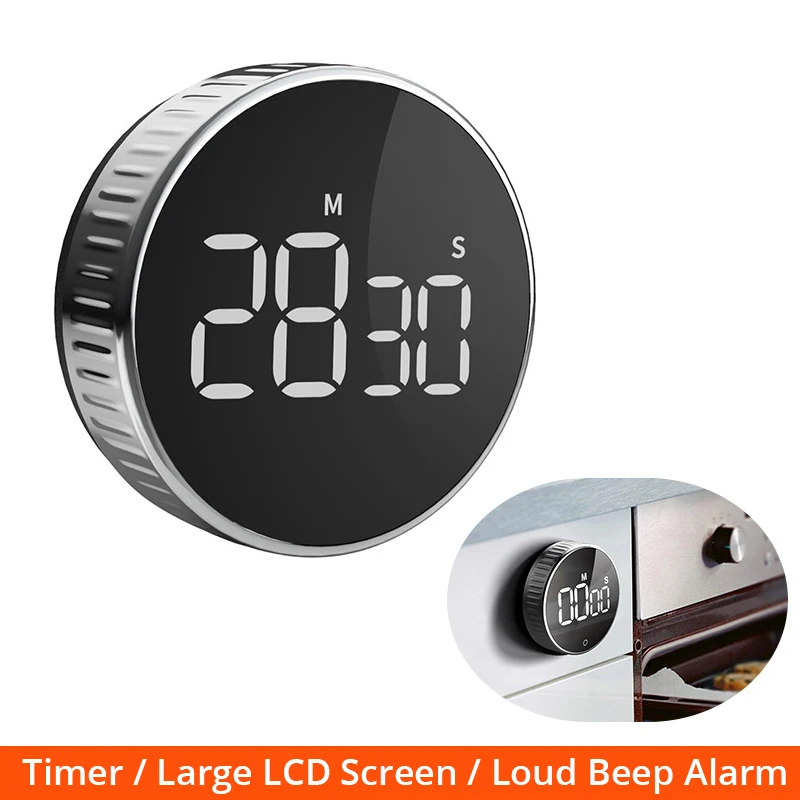 СВЕТОДИОДНЫЙ цифровой магнитный Таймер для приготовления пищи душ учебный