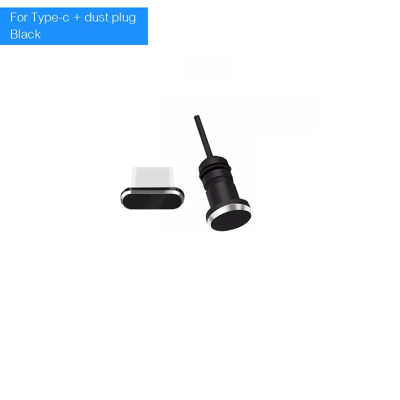 Металлическая Пылезащитная заглушка 3 в 1 Micro USB Type C порт для зарядки разъем