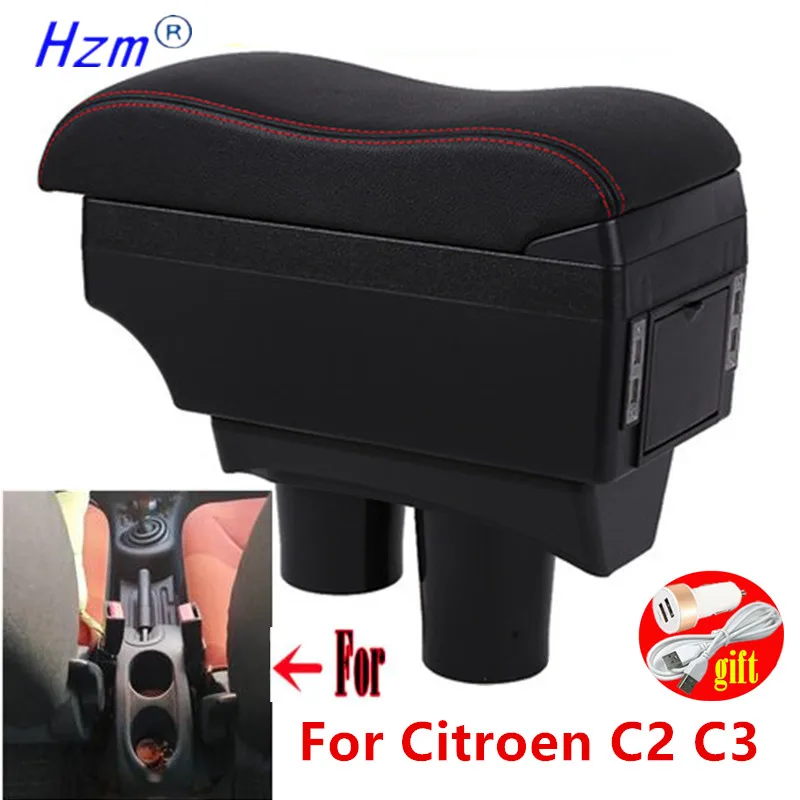 Подлокотник для Citroen C2 подлокотник C3 аксессуары модификации с USB и светодиодами |