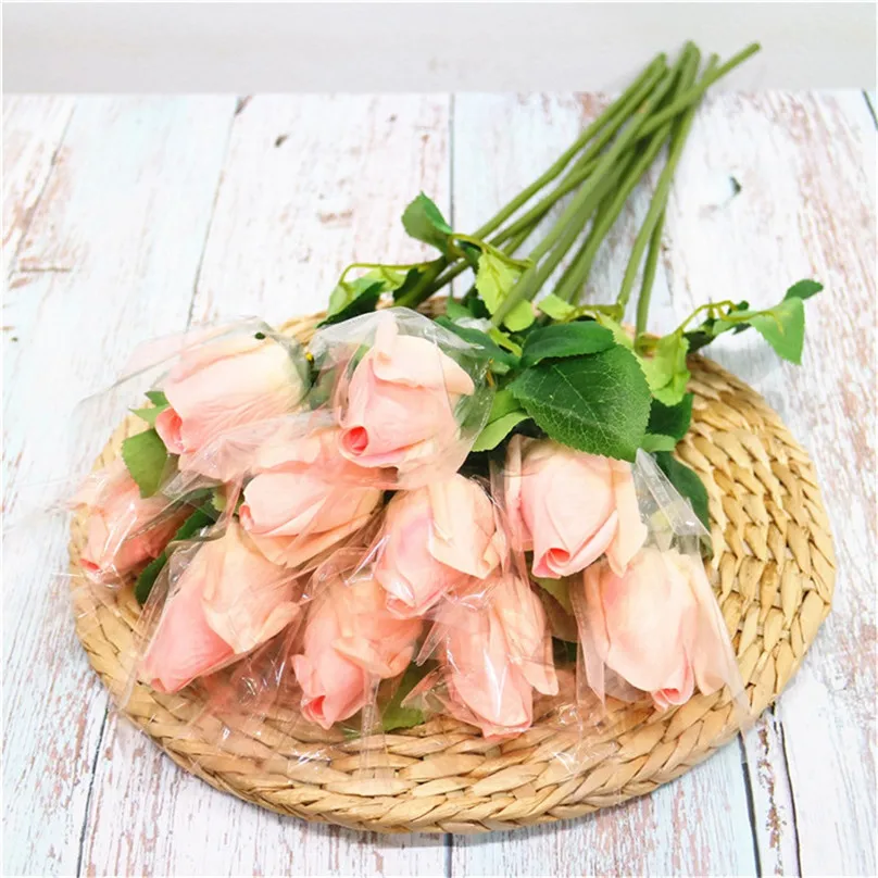 10 шт. искусственный цветок Декор роза для свадьбы увлажняющая Роза Свадебная