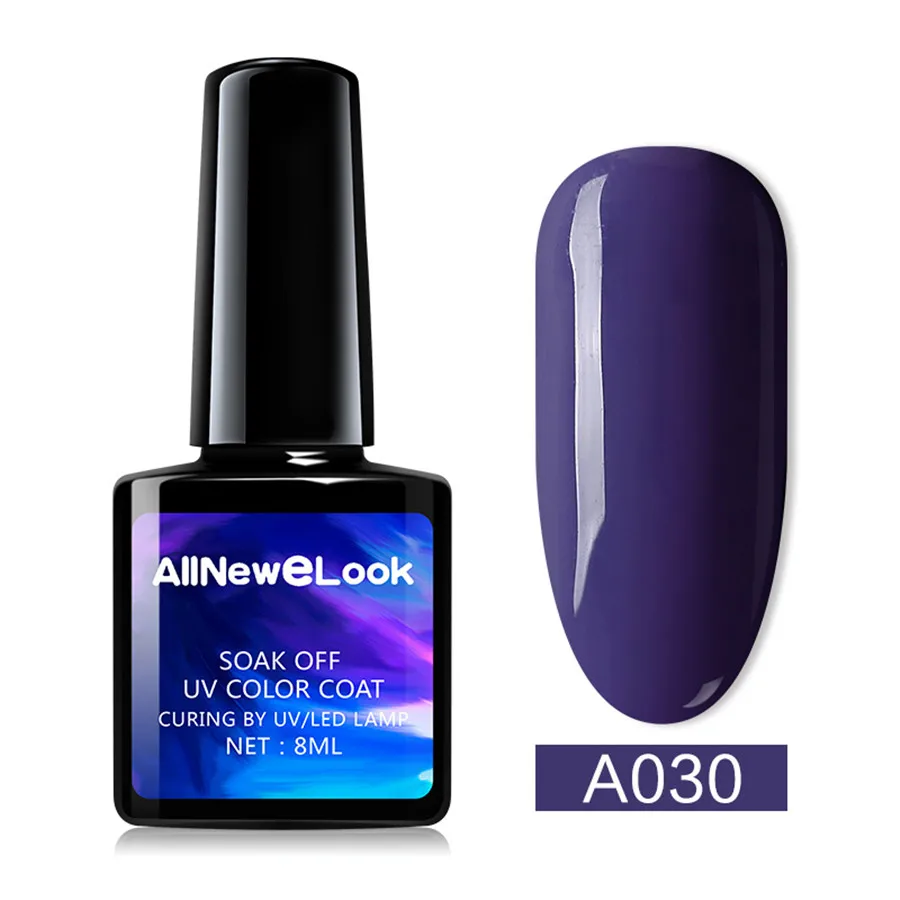 Allnewelook Гель-лак Bluesky Гибридный гвоздь 8 мл, флакон, черный цвет Гель Дизайн Bluesky УФ гель лак для ногтей лак - Цвет: 030
