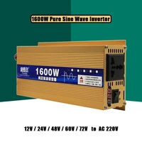lism 1600w pure sine wave inverter dc 12v 72v to ac 50hz 220v car voltage converter 12v battery power boost with led digital