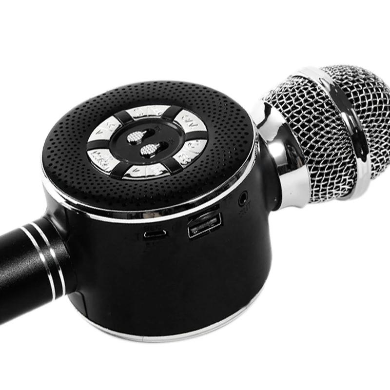 Беспроводной Bluetooth караоке микрофон ручной динамик Поющая машина со