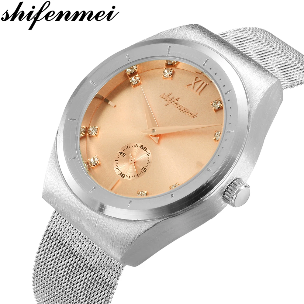 

Shifenmei S1079 Woman Watch Fashion Quartz Watches Lady Stainless Steel Waterproof Wristwatch Rose Gold Clock Relogio Feminino