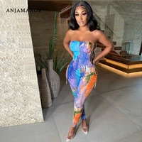 anjamanor tie dye bodycon jumpsuit summer fashion women clubwear side cut out strappy tube top romper one piece outfit d42 de26