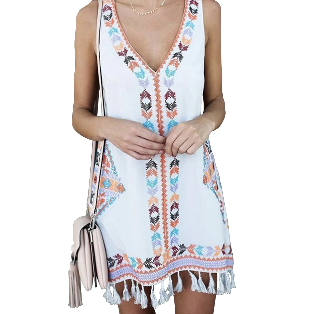 Женское Повседневное платье в этническом стиле свободное ТРАПЕЦИЕВИДНОЕ ПЛАТЬЕ