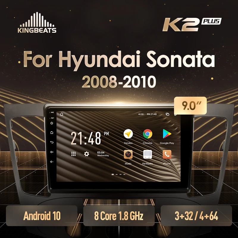 KingBeats штатное головное устройство For Hyundai Sonata NF 2008 - 2010 GPS Android автомагнитола на